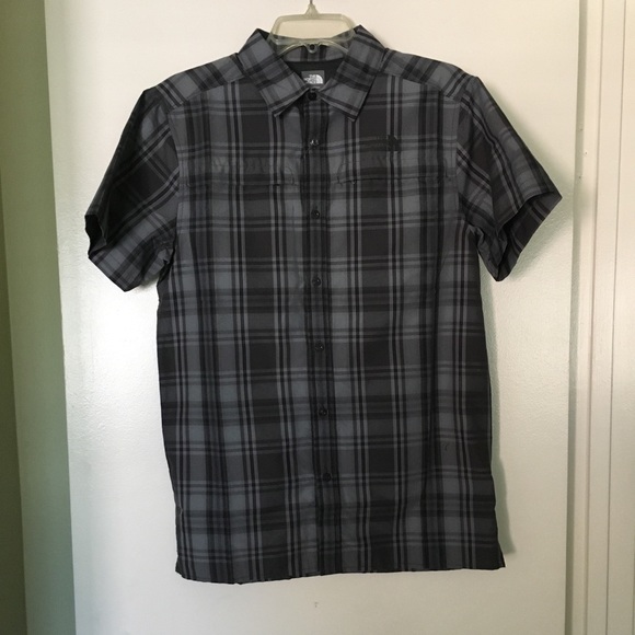 north face button down short sleeve